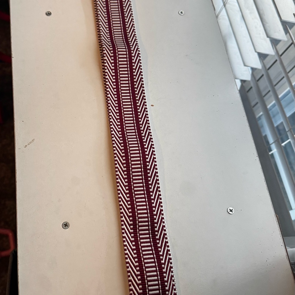 Stylish Maroon and White crossbody purse strap